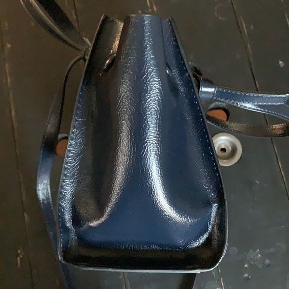 NWOT ZARA Navy Blue Handbag w/ Shoulder Strap - Picture 12 of 16